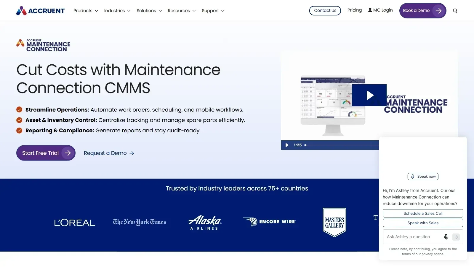 Maintenance Connection homepage screenshot