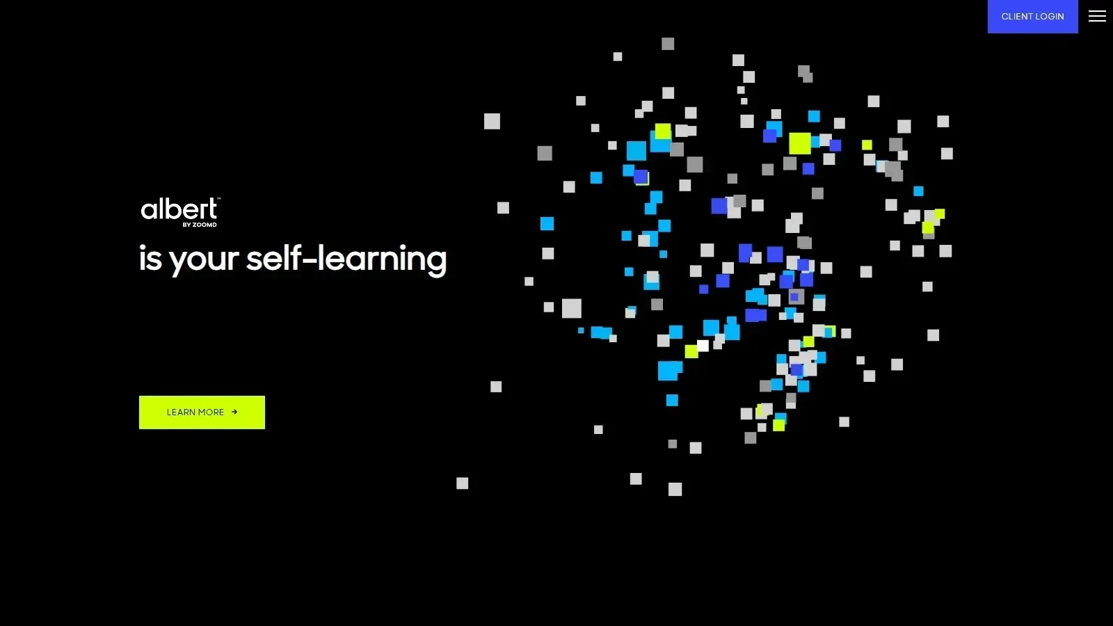 Albert.ai homepage screenshot