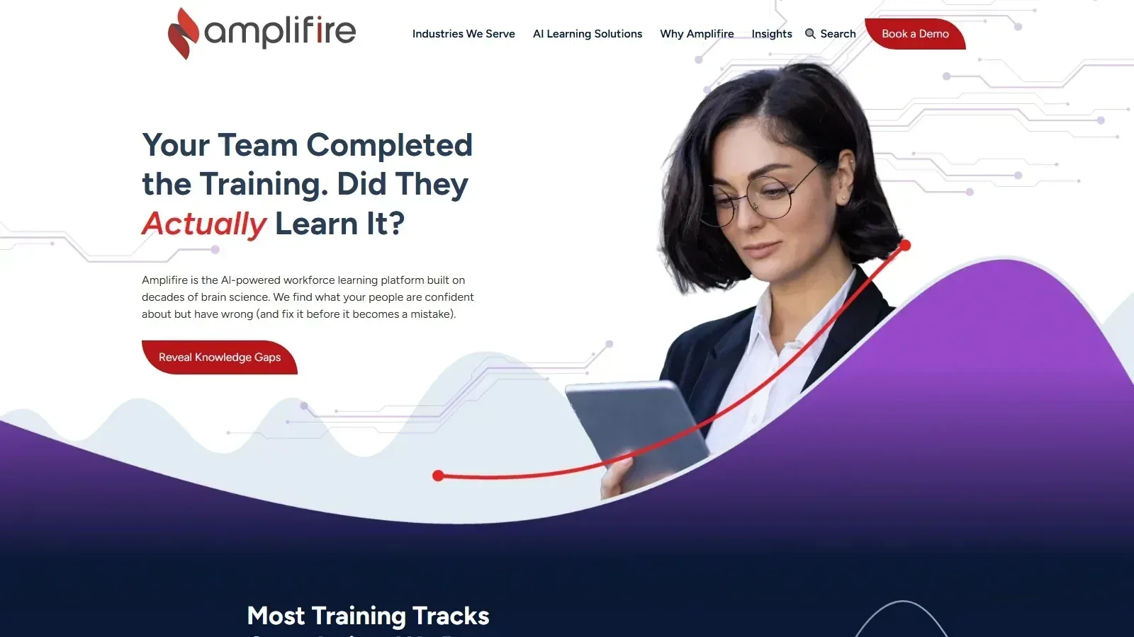 Amplifire homepage screenshot