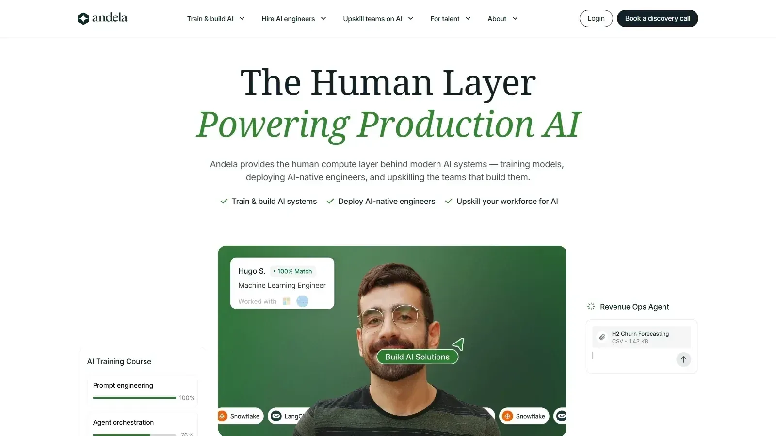 Andela homepage screenshot