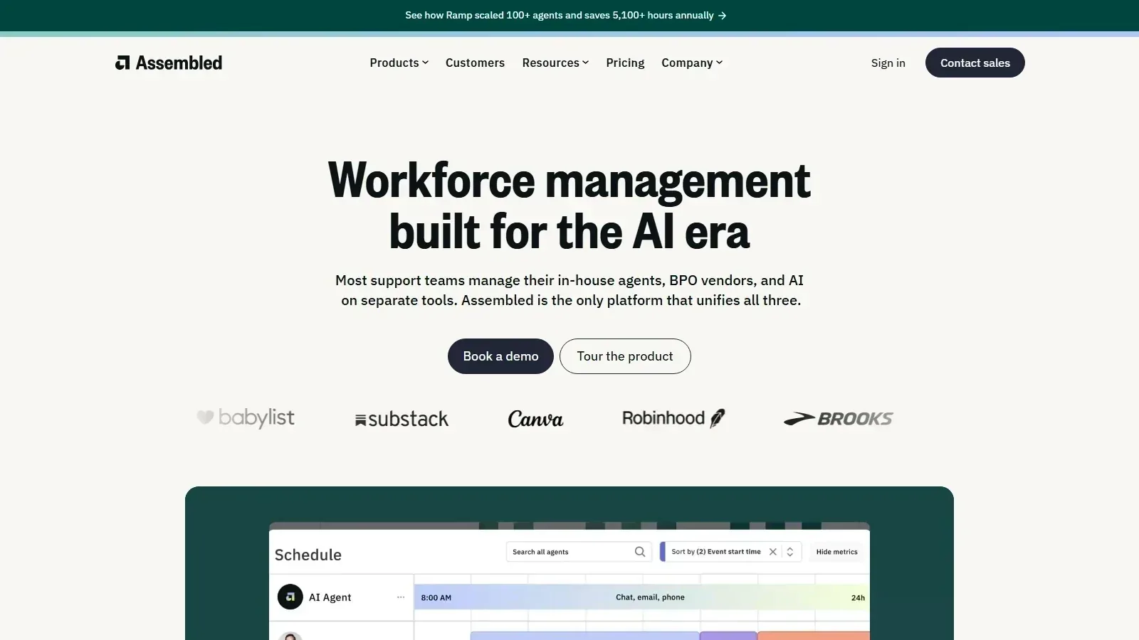 Assembled homepage screenshot