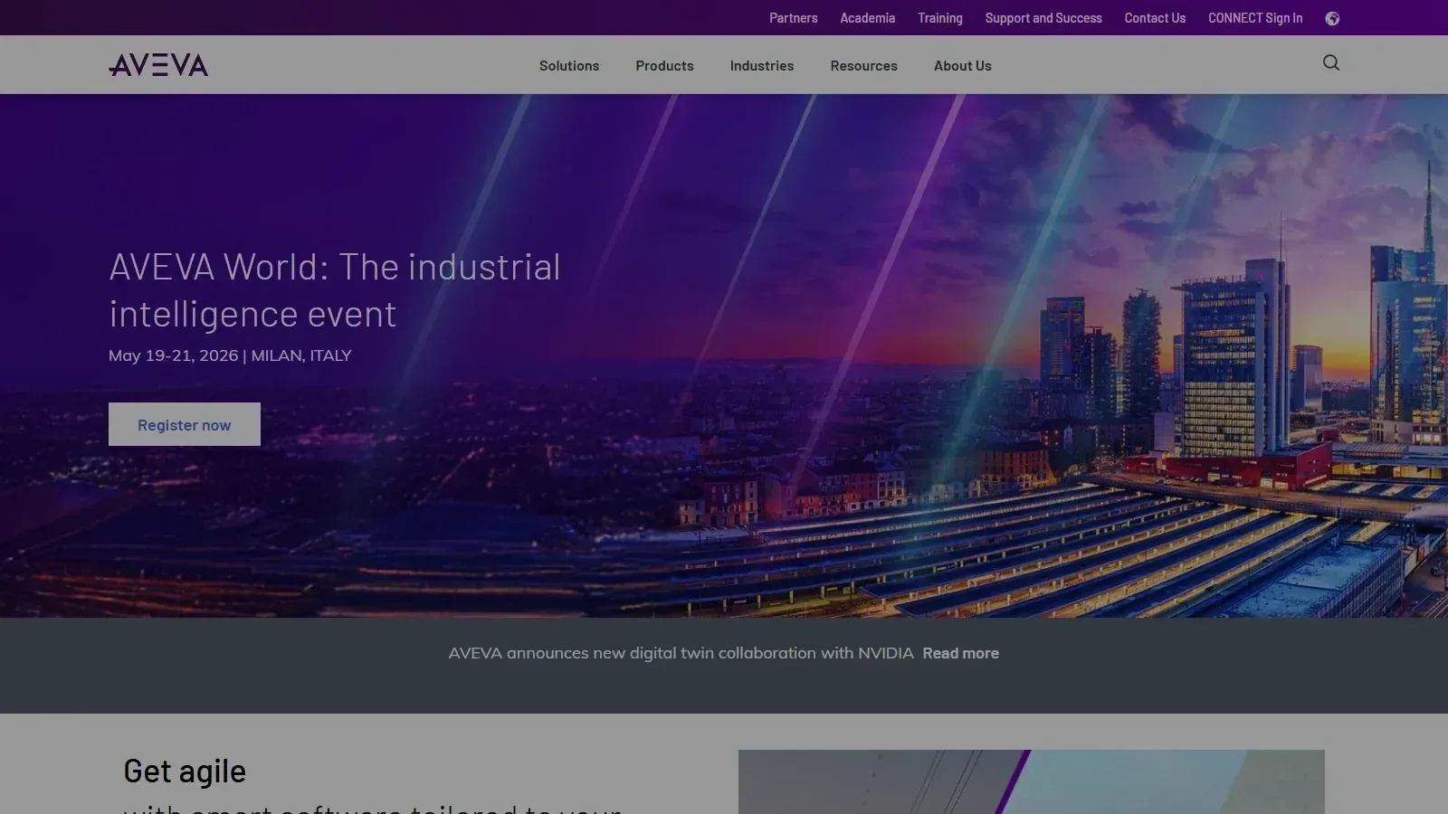 AVEVA Predictive Analytics homepage screenshot