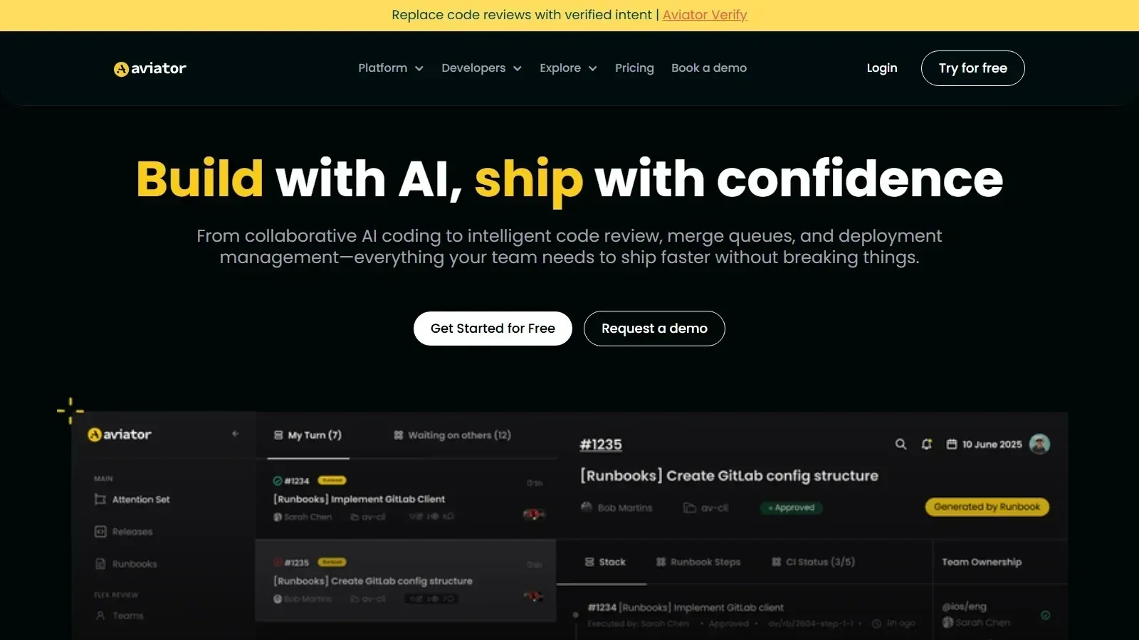 Aviator homepage screenshot