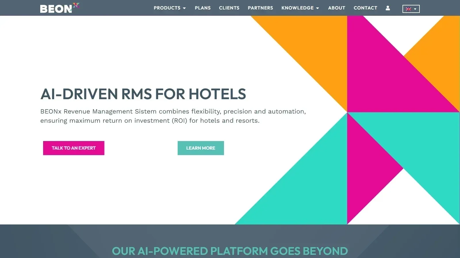 BEONx homepage screenshot