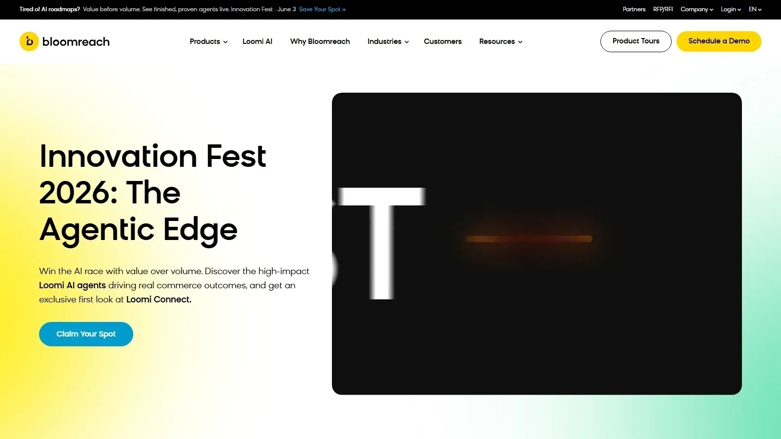 Bloomreach homepage screenshot