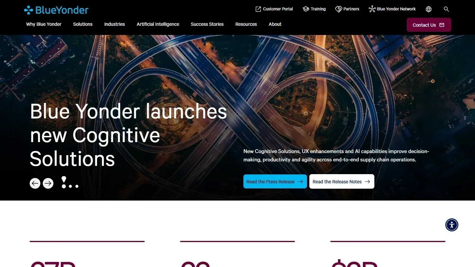 Blue Yonder homepage screenshot