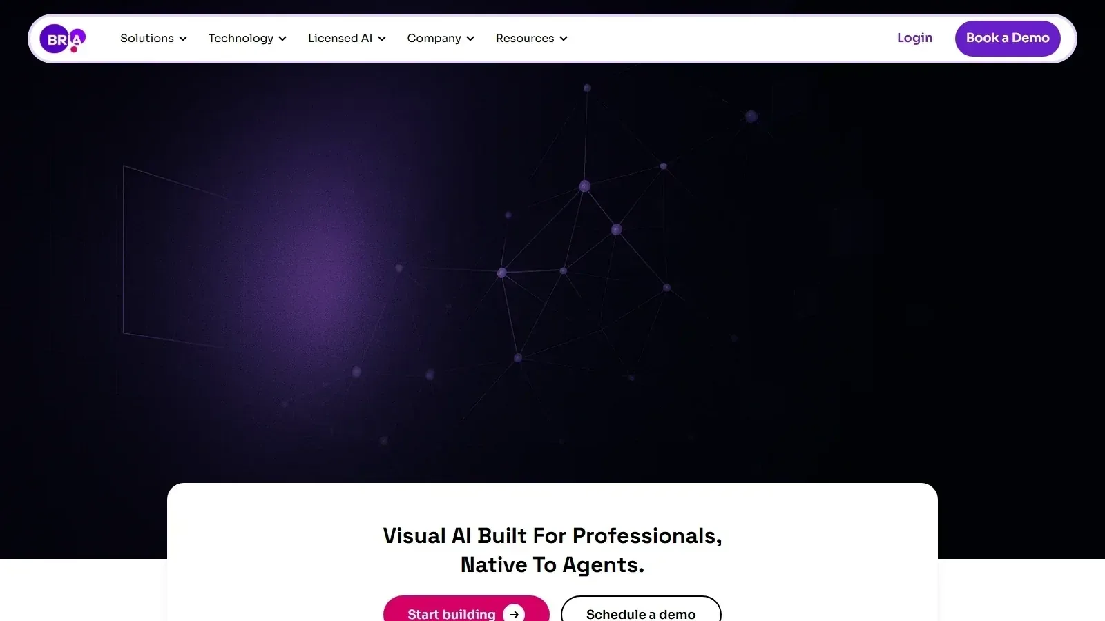 Bria homepage screenshot