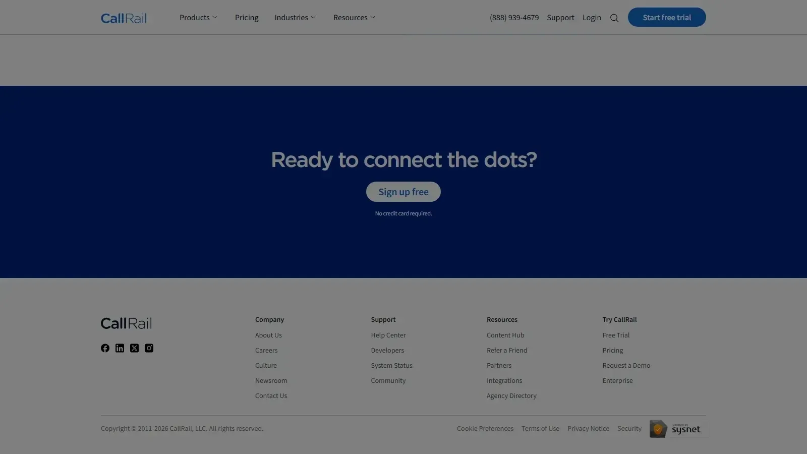 CallRail AI homepage screenshot