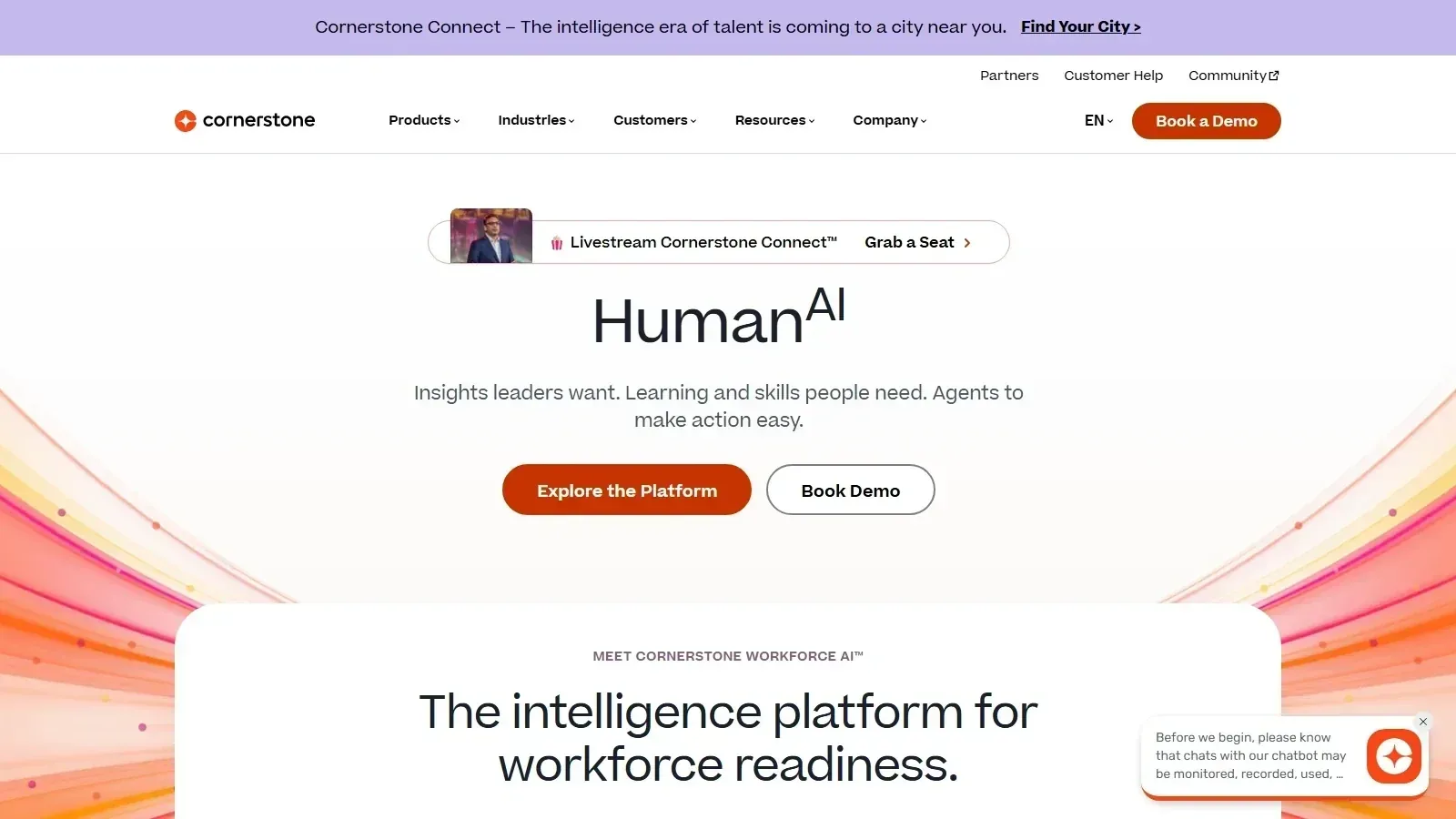 Cornerstone OnDemand homepage screenshot