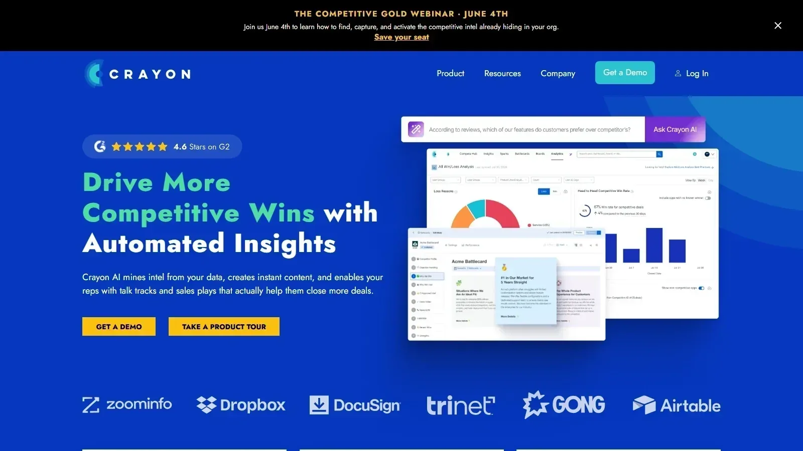 Crayon homepage screenshot