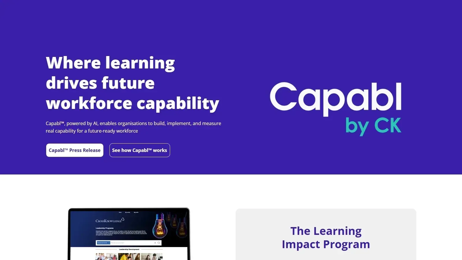 CrossKnowledge homepage screenshot