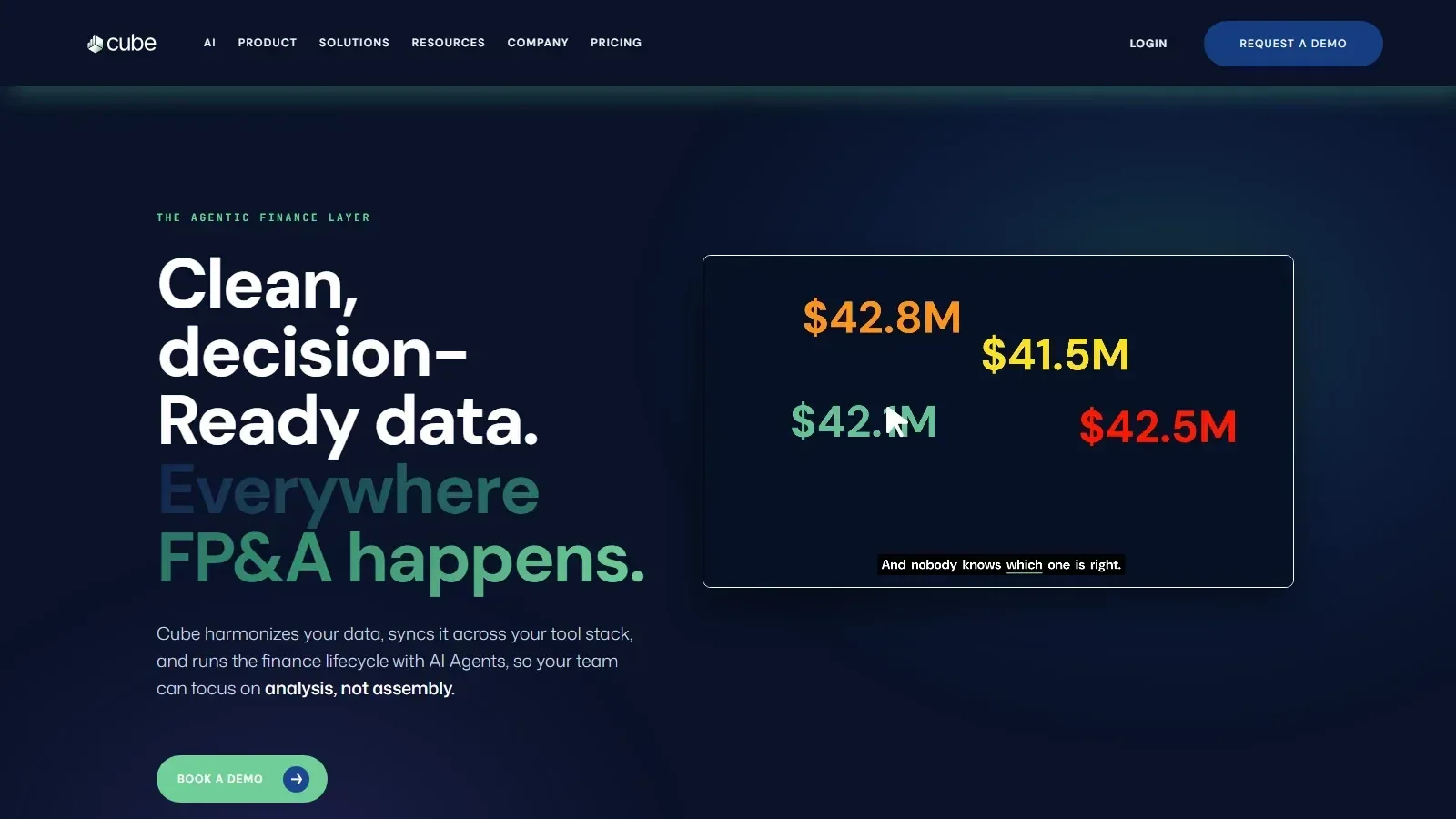 Cube Software homepage screenshot