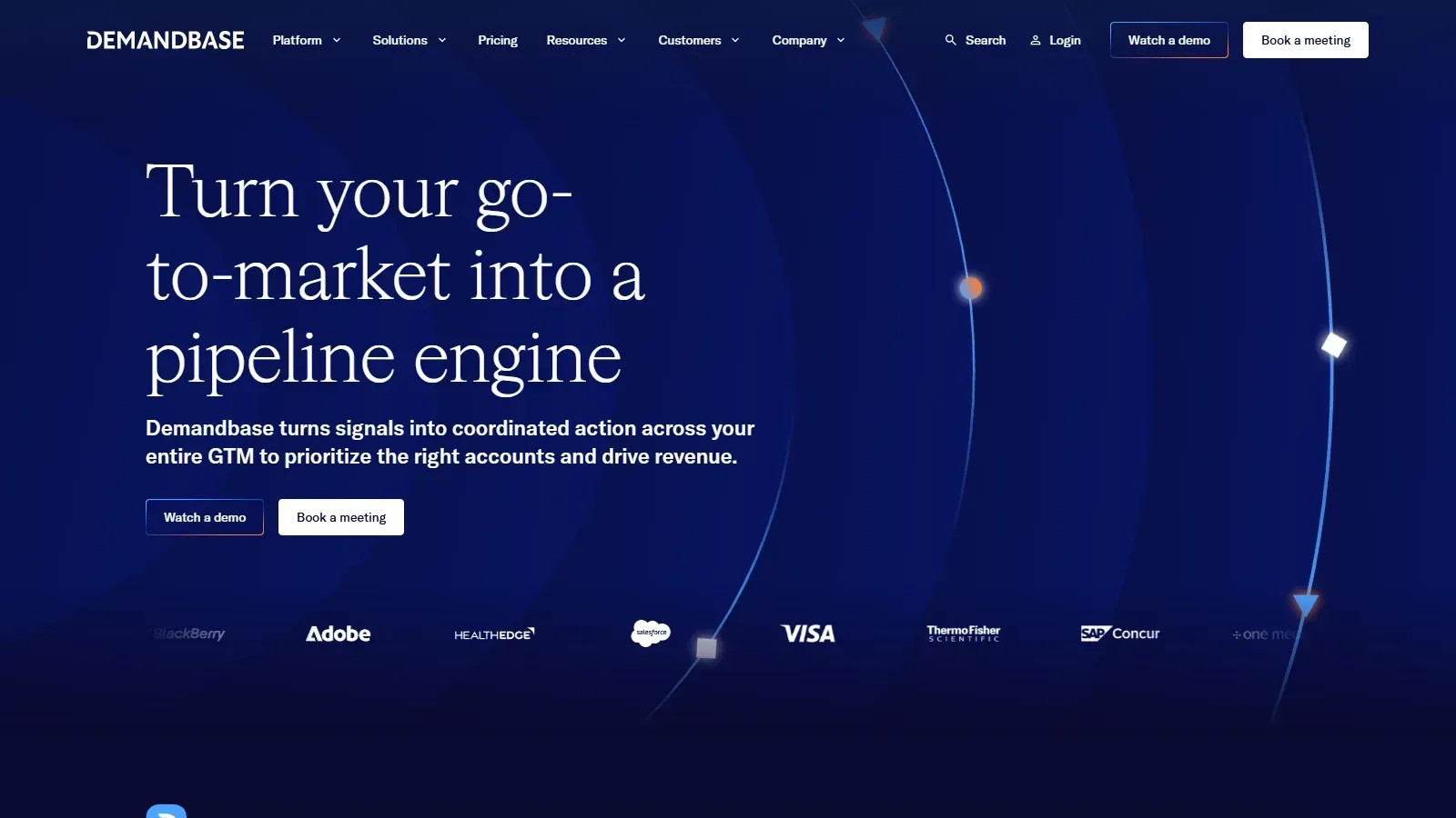 Demandbase homepage screenshot
