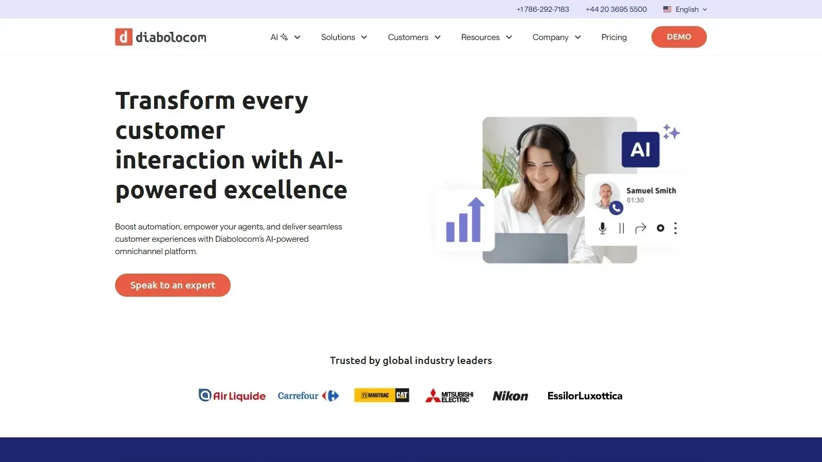 Diabolocom homepage screenshot