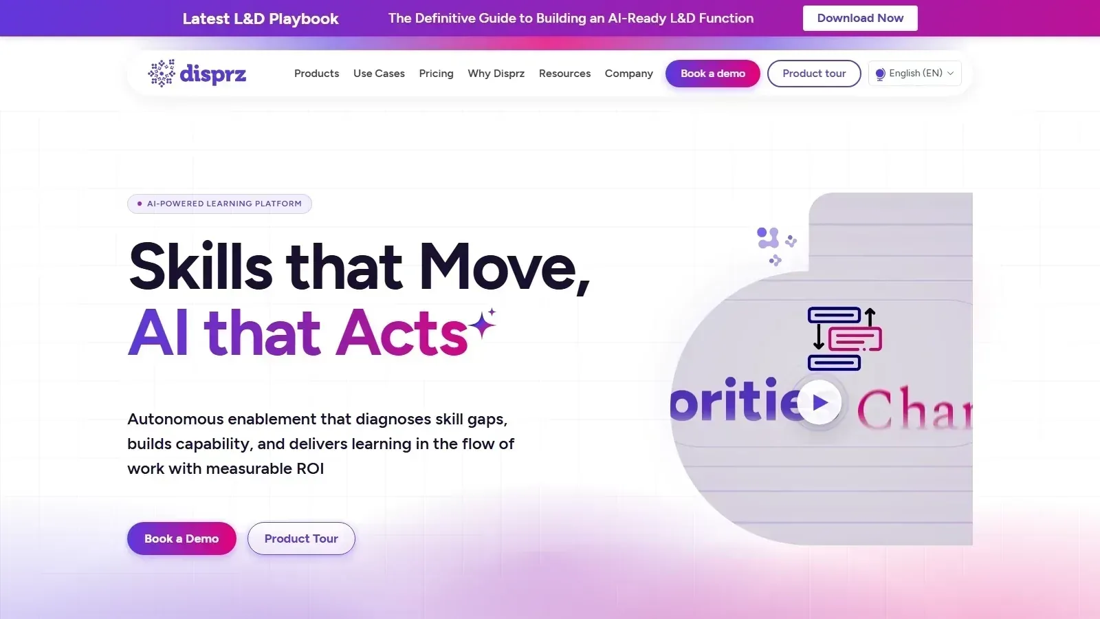 Disprz homepage screenshot