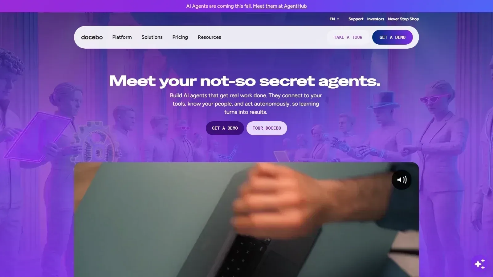 Docebo homepage screenshot