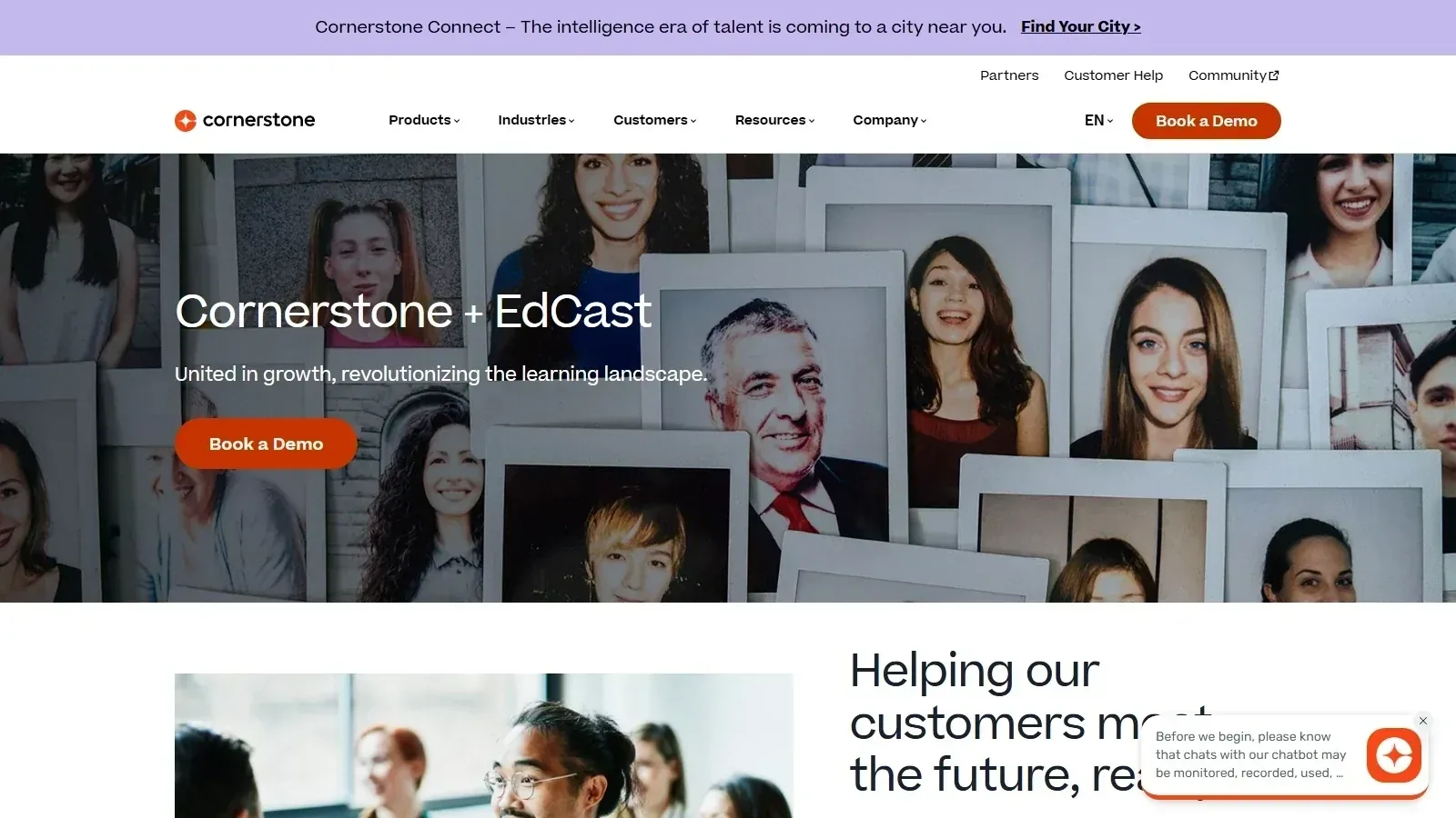 EdCast homepage screenshot