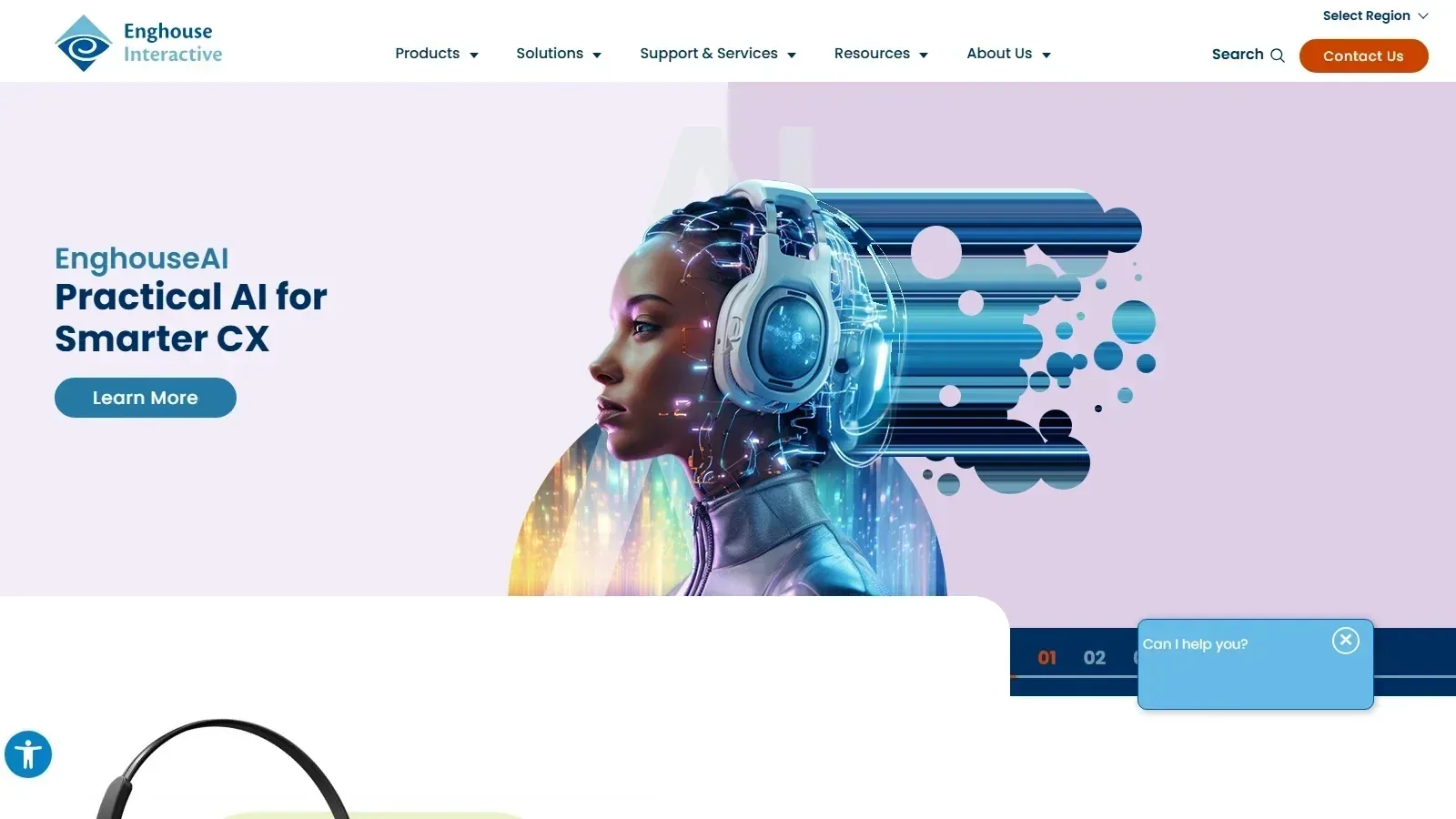 Enghouse Interactive homepage screenshot