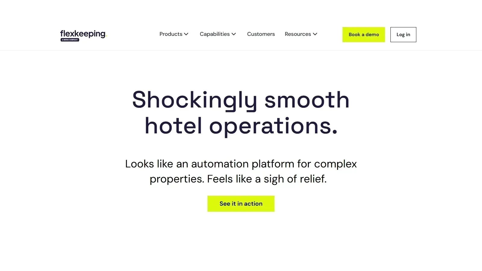Flexkeeping homepage screenshot