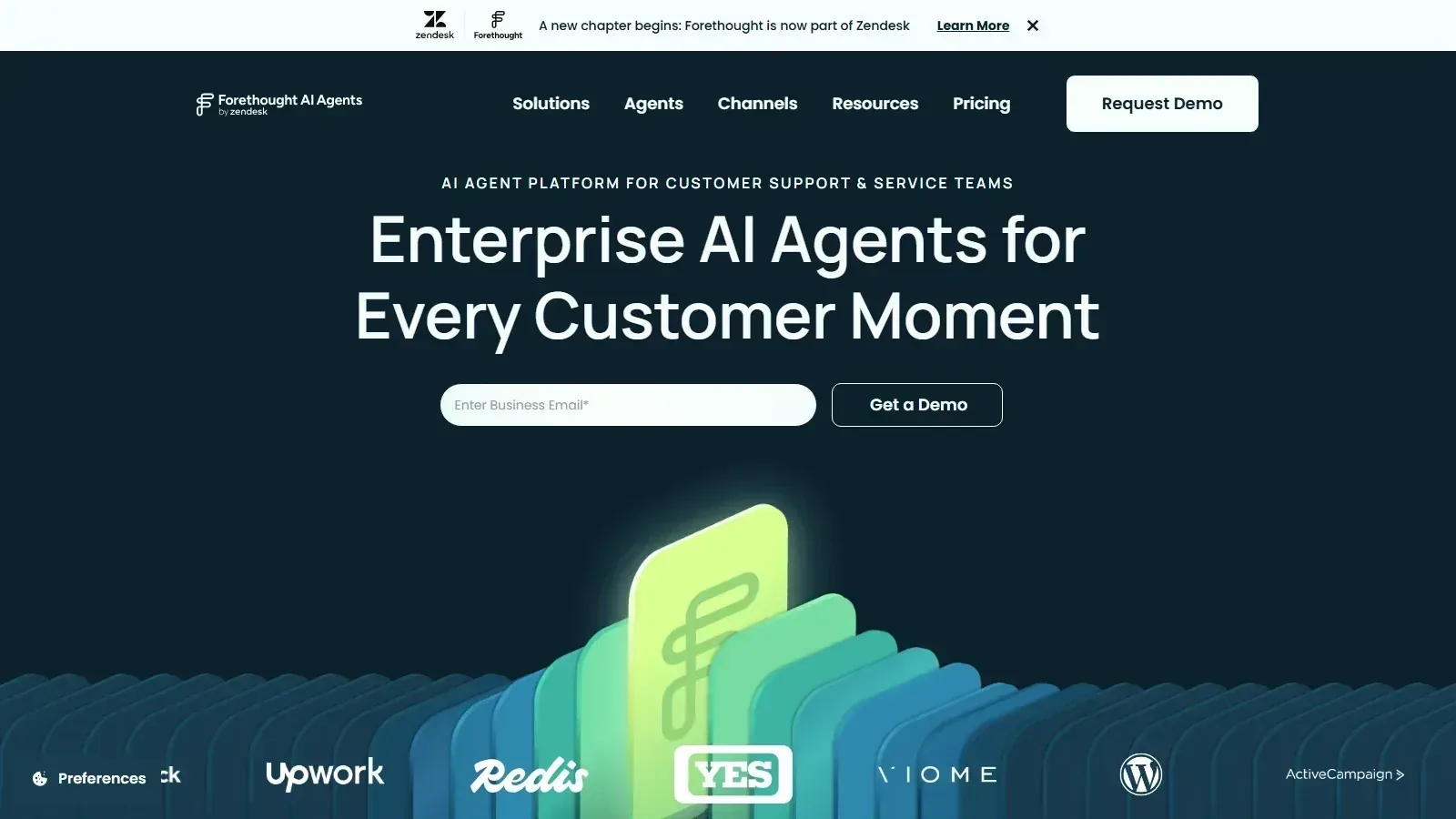 Forethought AI homepage screenshot