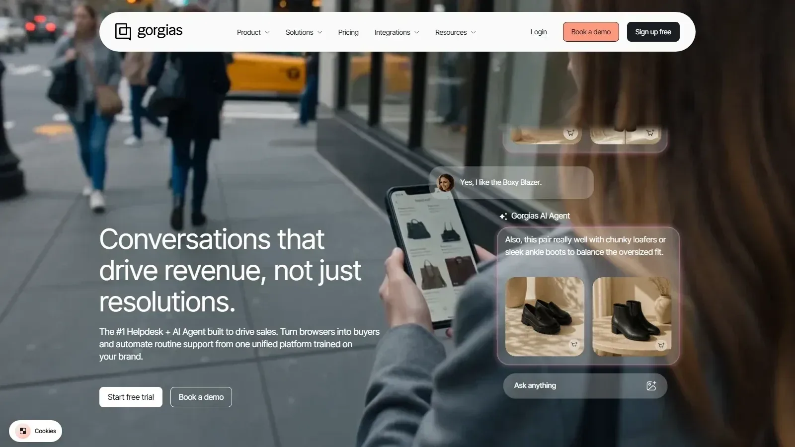 Gorgias homepage screenshot