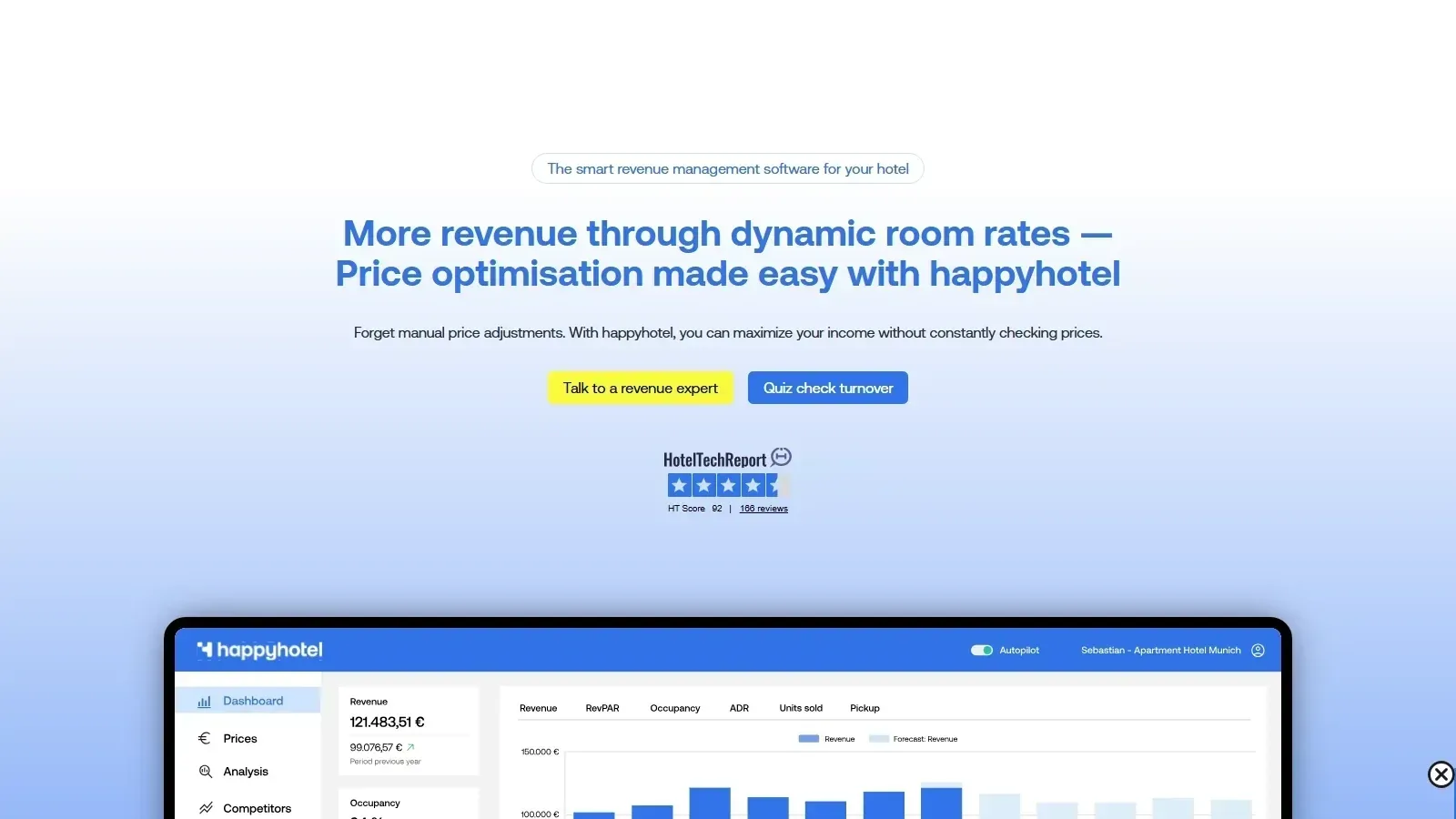 happyhotel homepage screenshot