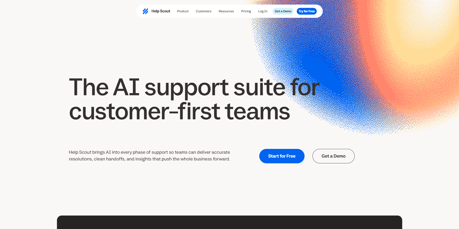 Help Scout homepage screenshot