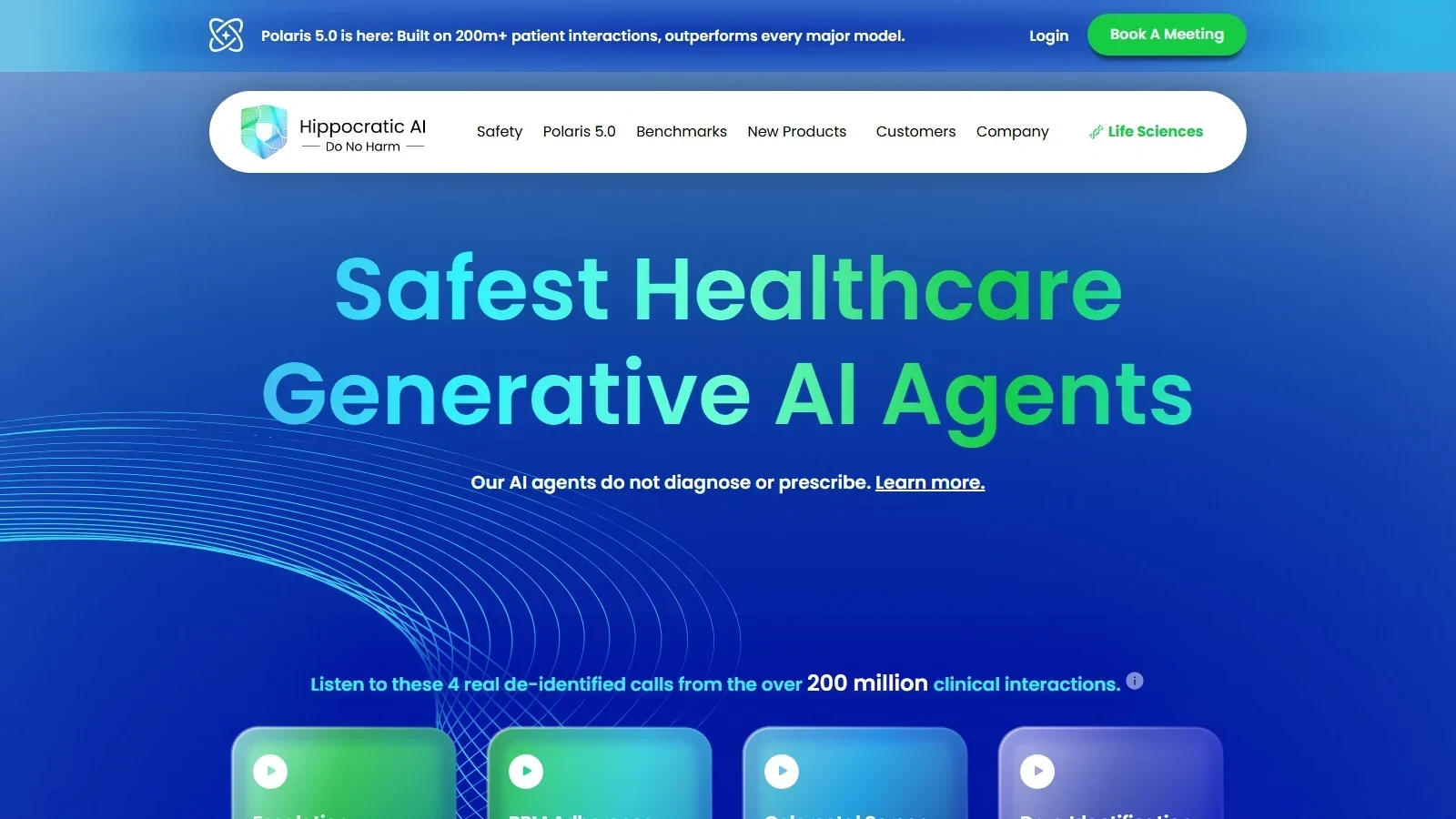 Hippocratic AI homepage screenshot
