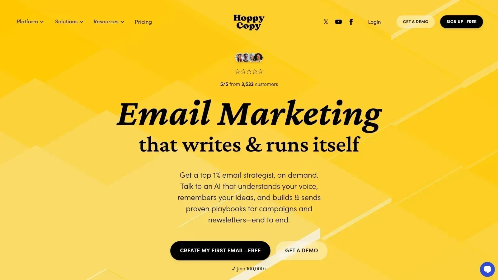 Hoppy Copy homepage screenshot