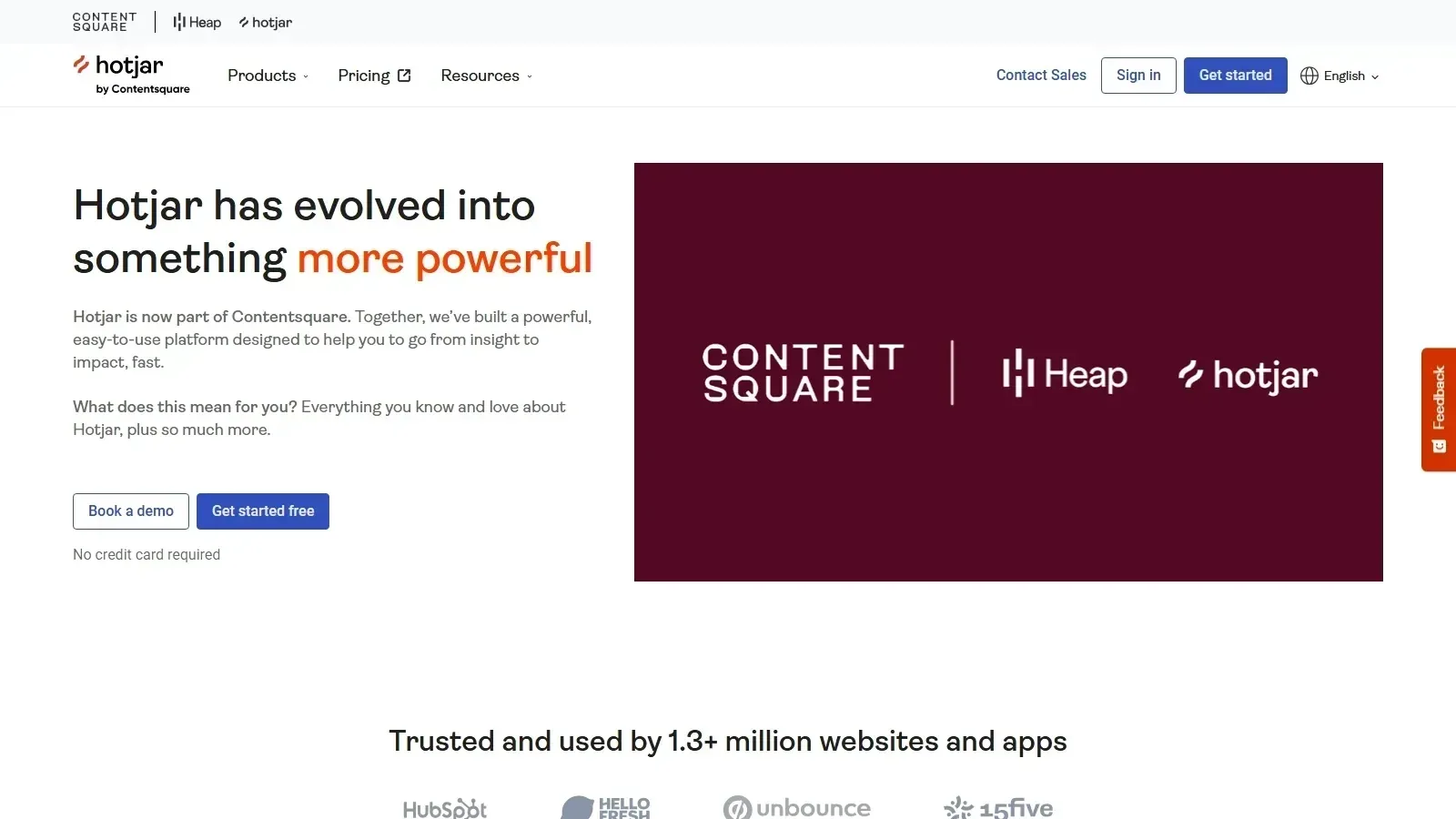 Hotjar homepage screenshot