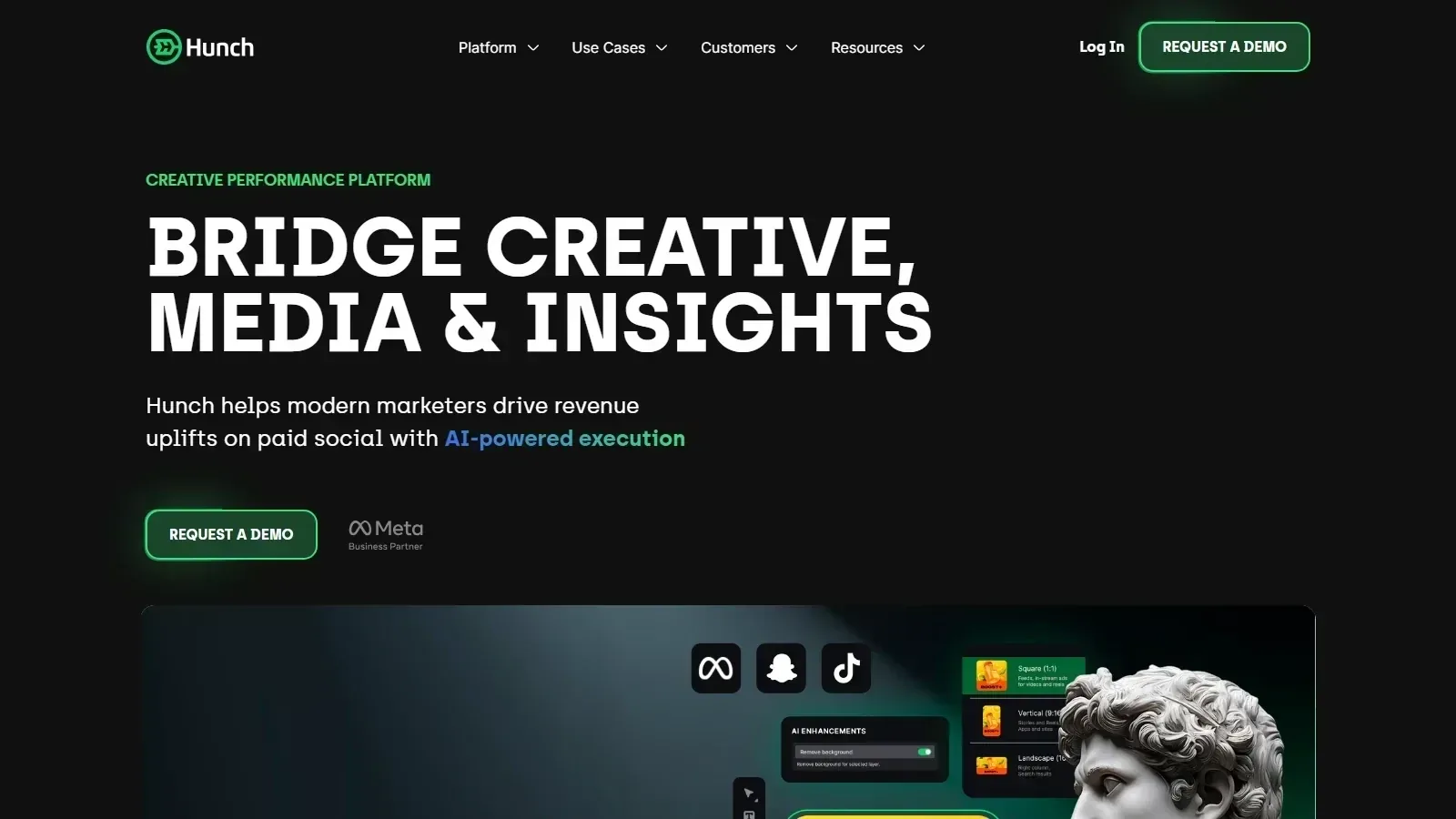 Hunch homepage screenshot