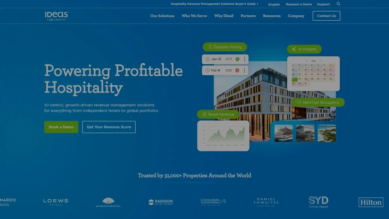 IDeaS G3 RMS homepage screenshot