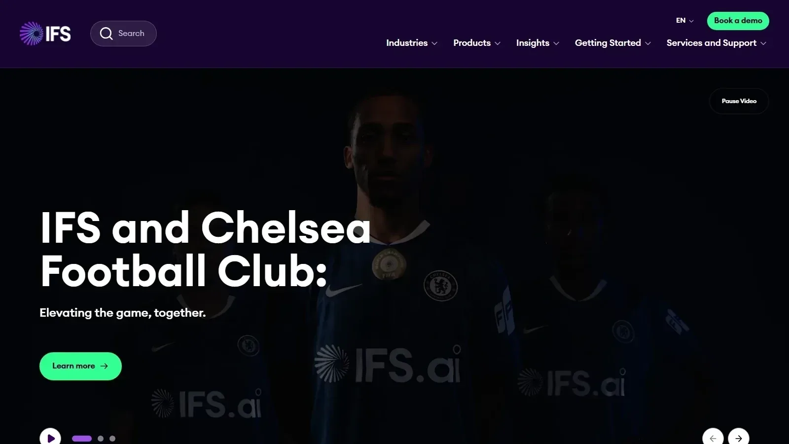 IFS Cloud homepage screenshot