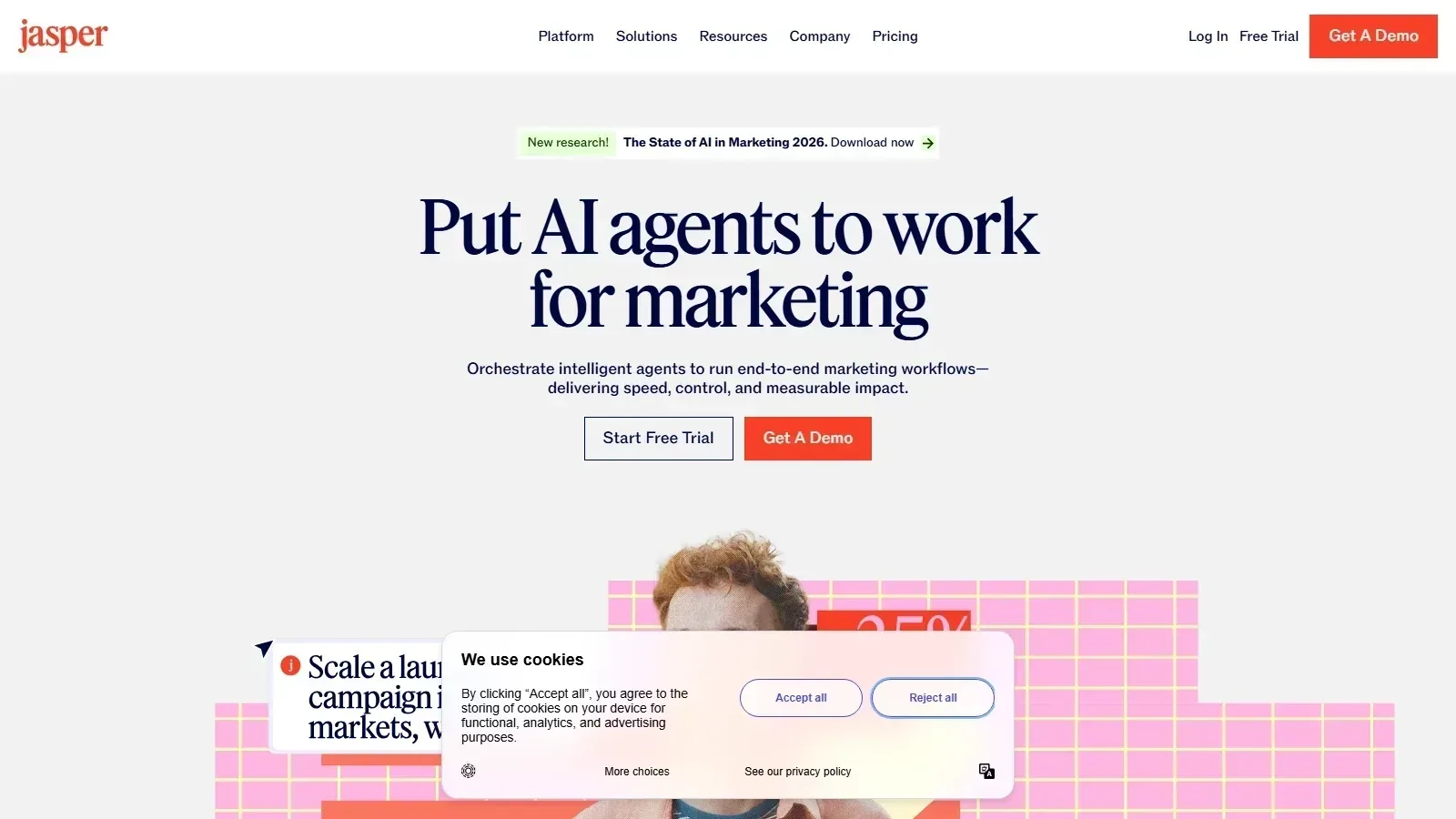 Jasper homepage screenshot
