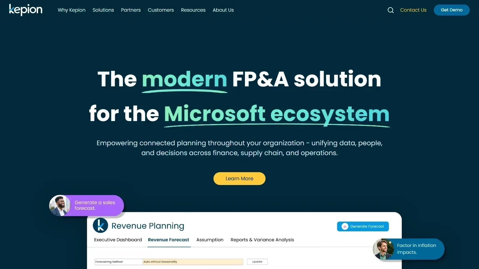 Kepion homepage screenshot