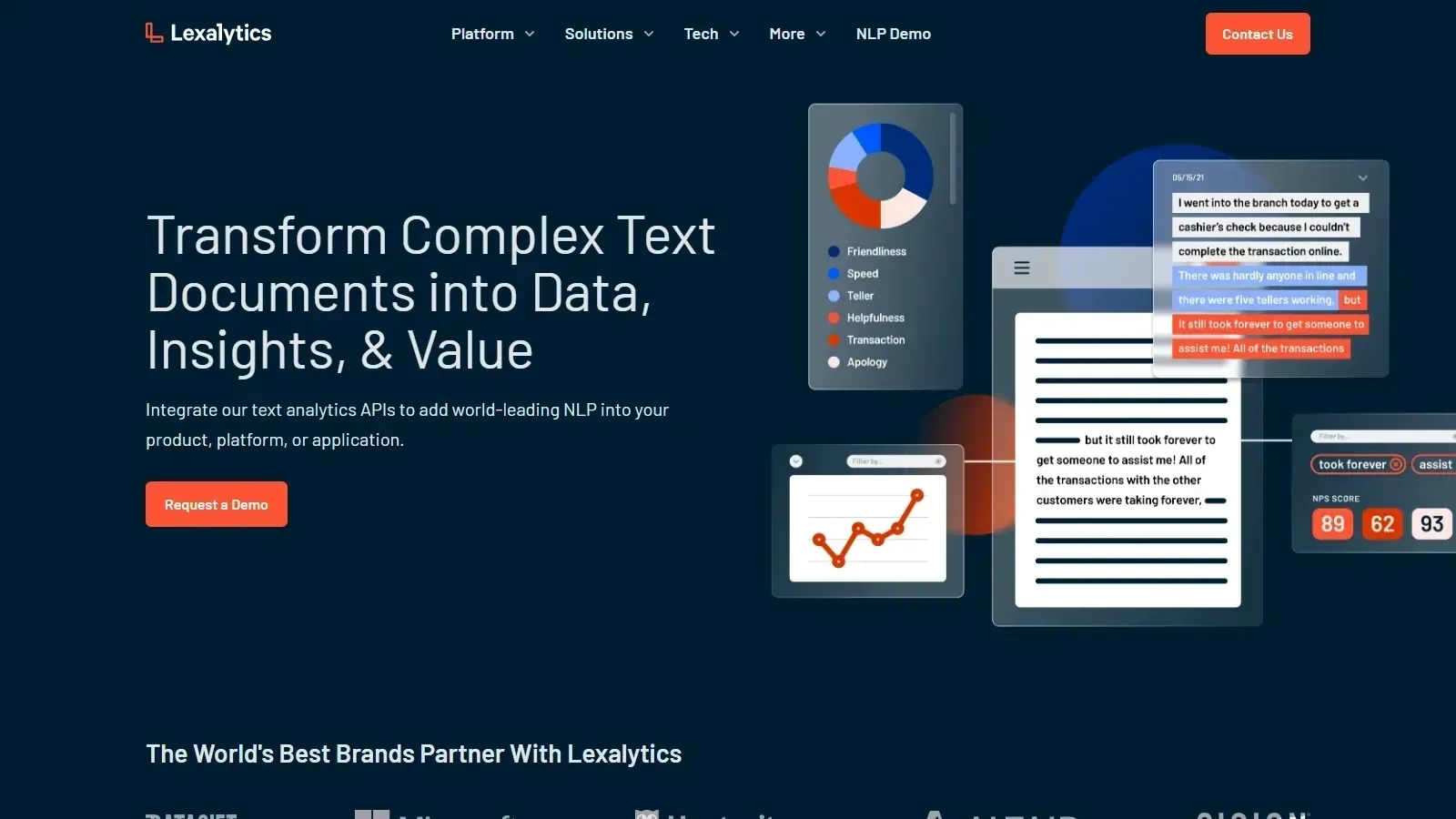 Lexalytics homepage screenshot