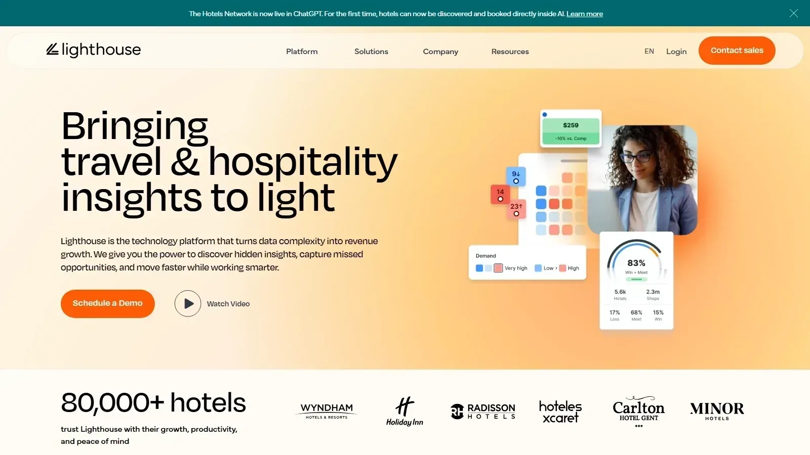 Lighthouse homepage screenshot