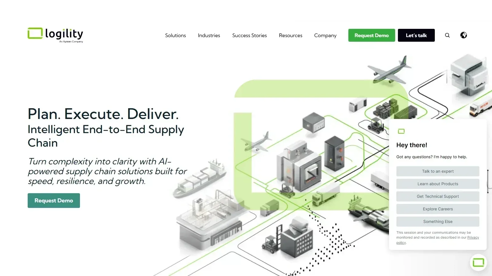 Logility homepage screenshot