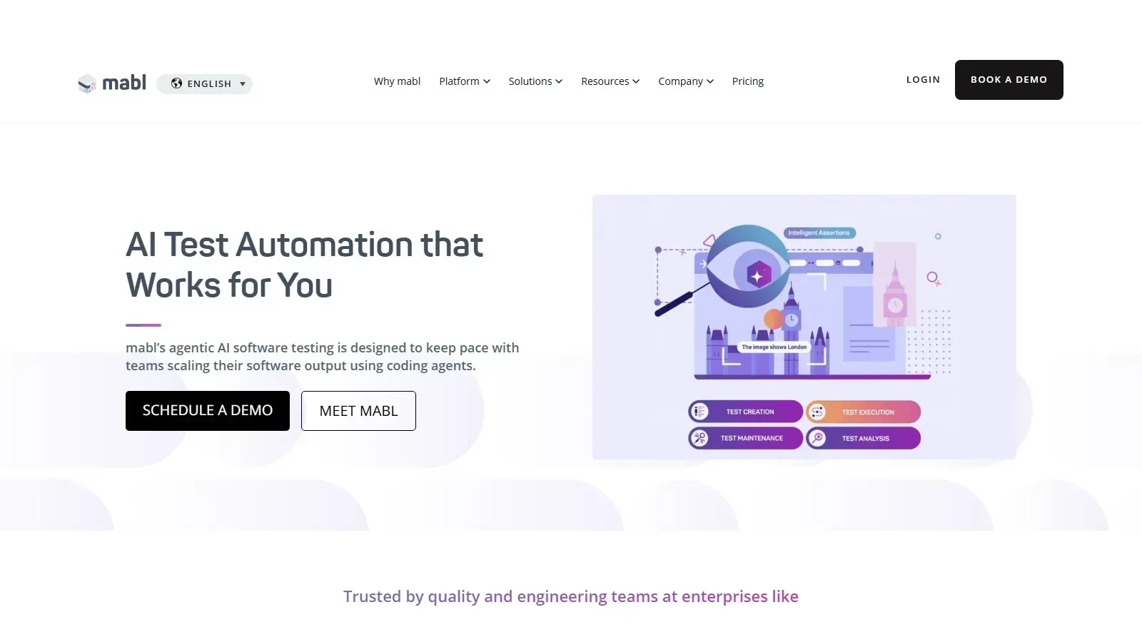 Mabl homepage screenshot