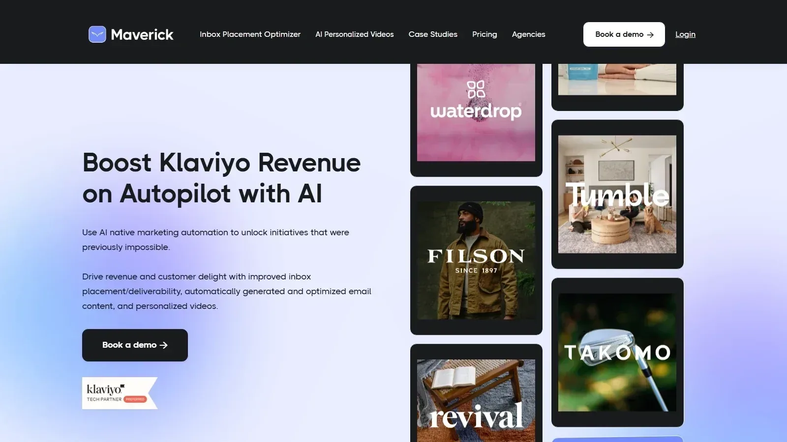 Maverick homepage screenshot