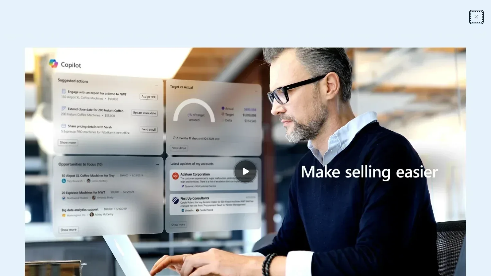 Dynamics 365 ERP homepage screenshot