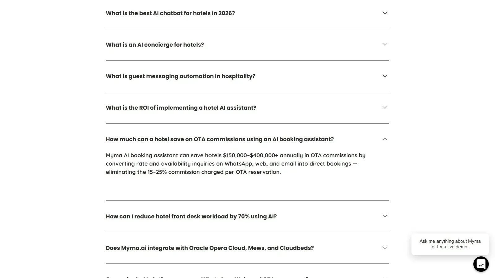 myma.ai homepage screenshot