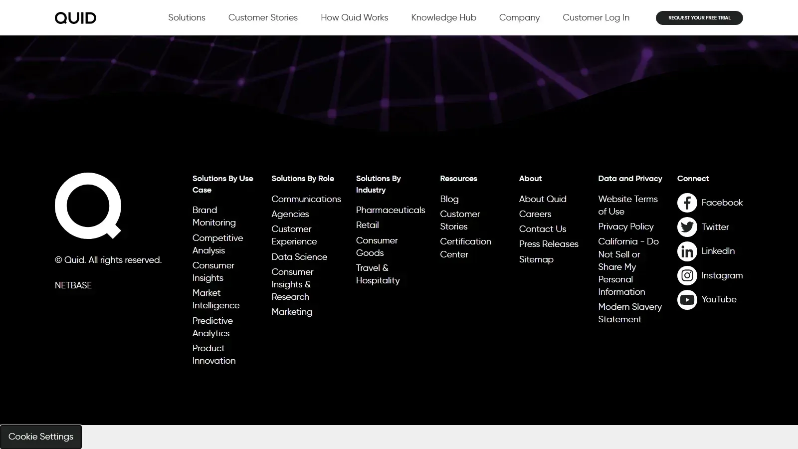 NetBase Quid homepage screenshot