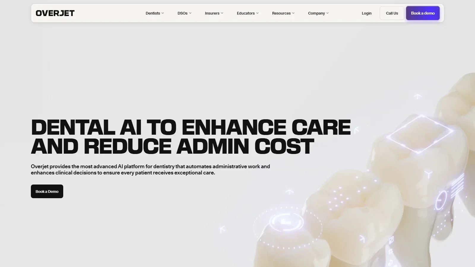 Overjet homepage screenshot