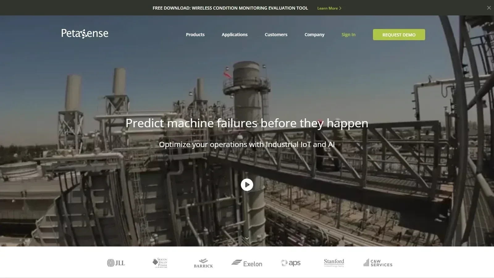 Petasense homepage screenshot