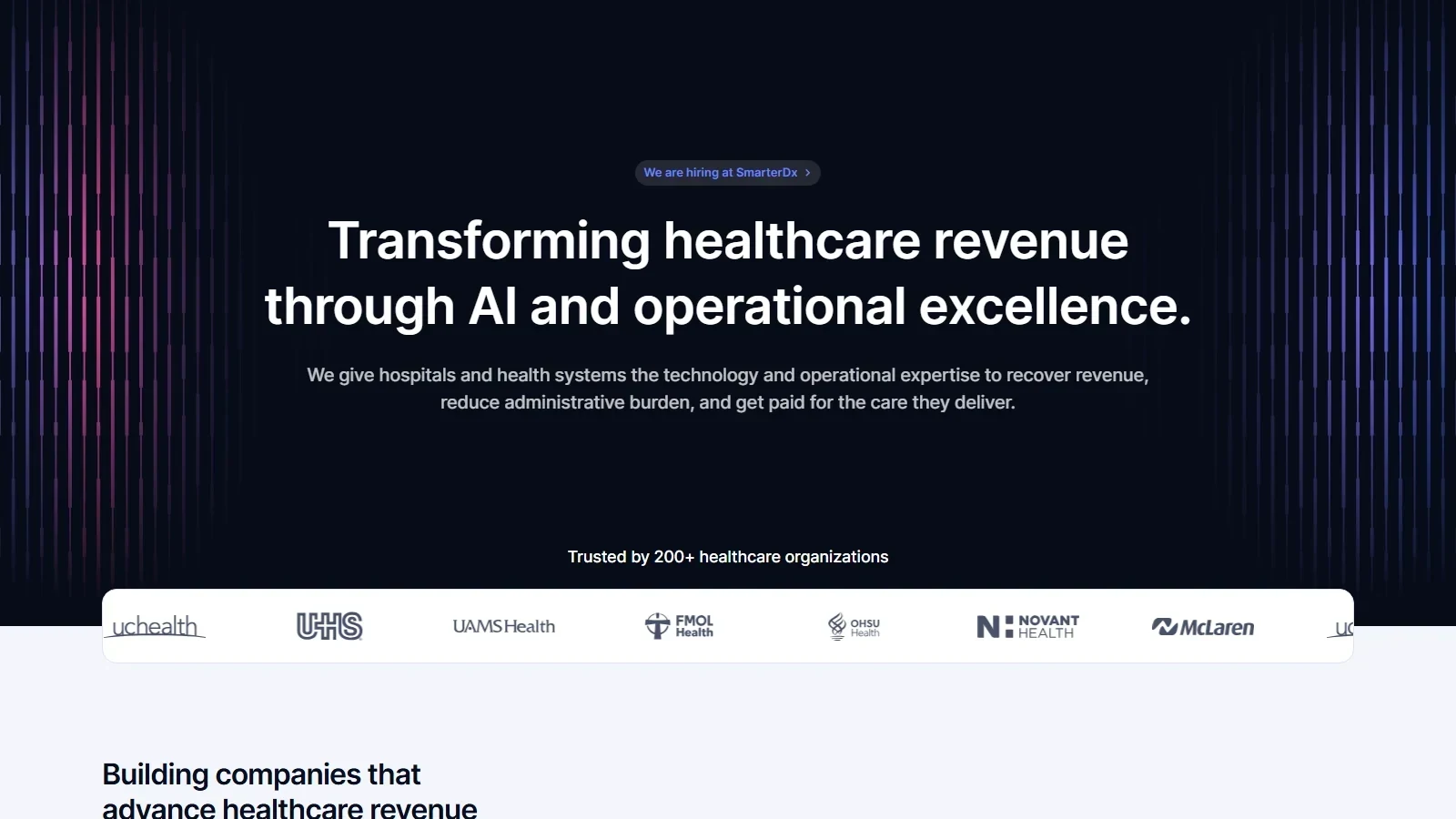 Pieces Technologies homepage screenshot