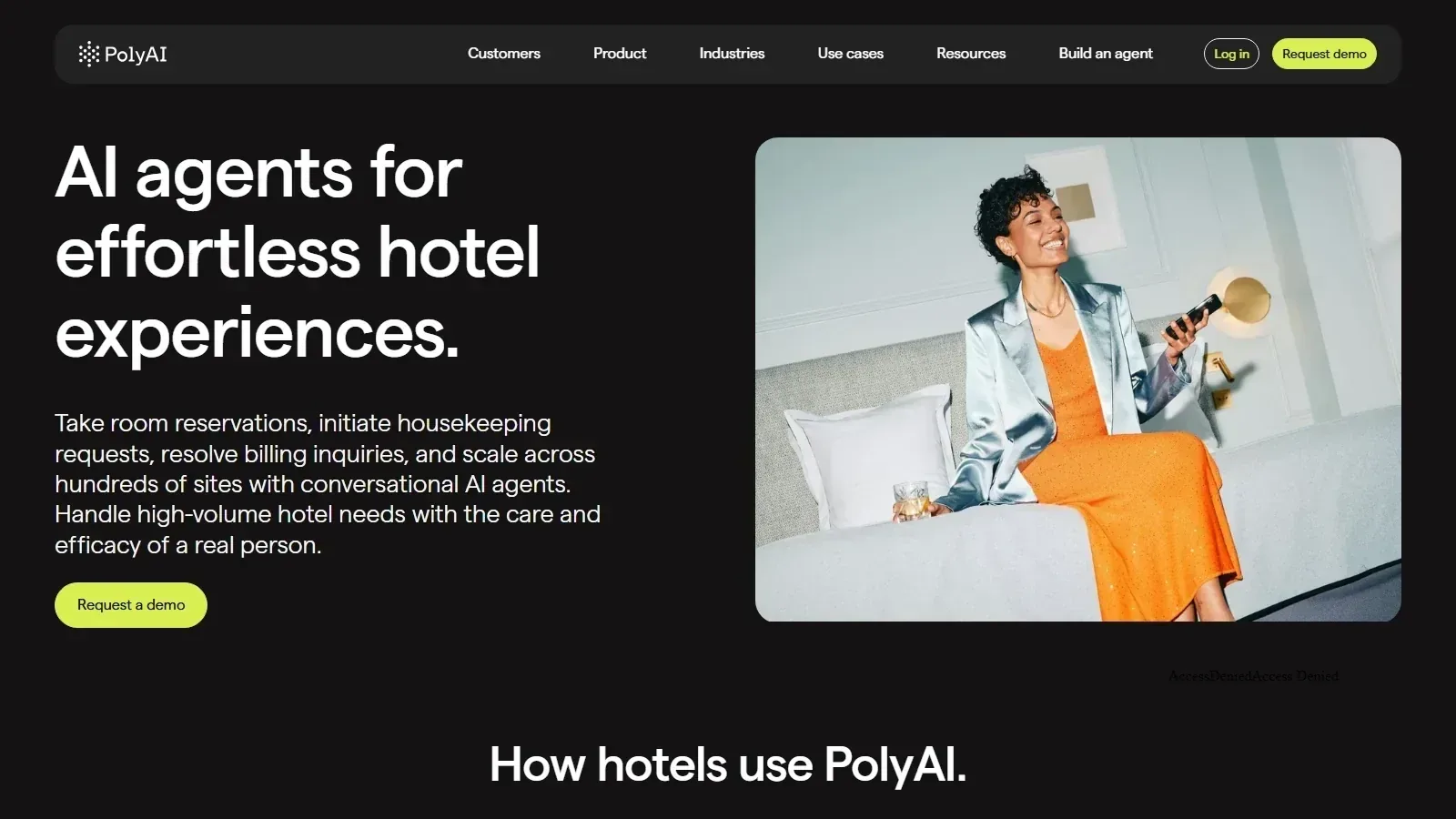 PolyAI homepage screenshot
