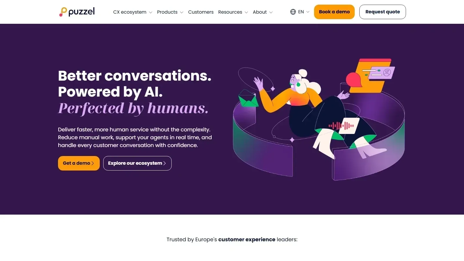 Puzzel homepage screenshot