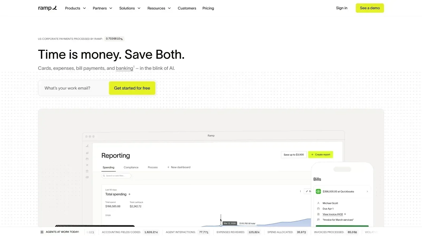 Ramp homepage screenshot