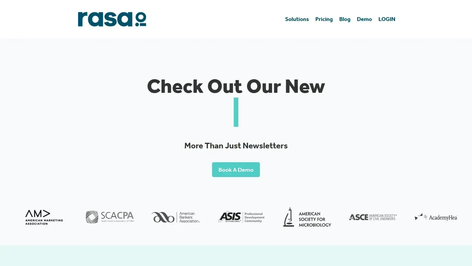 Rasa.io homepage screenshot